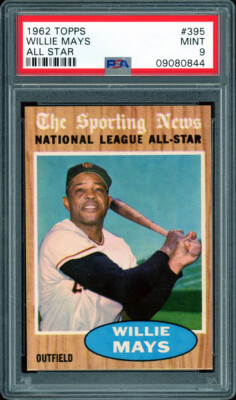 1962 Topps #395 Willie Mays AS (Hall of Famer)