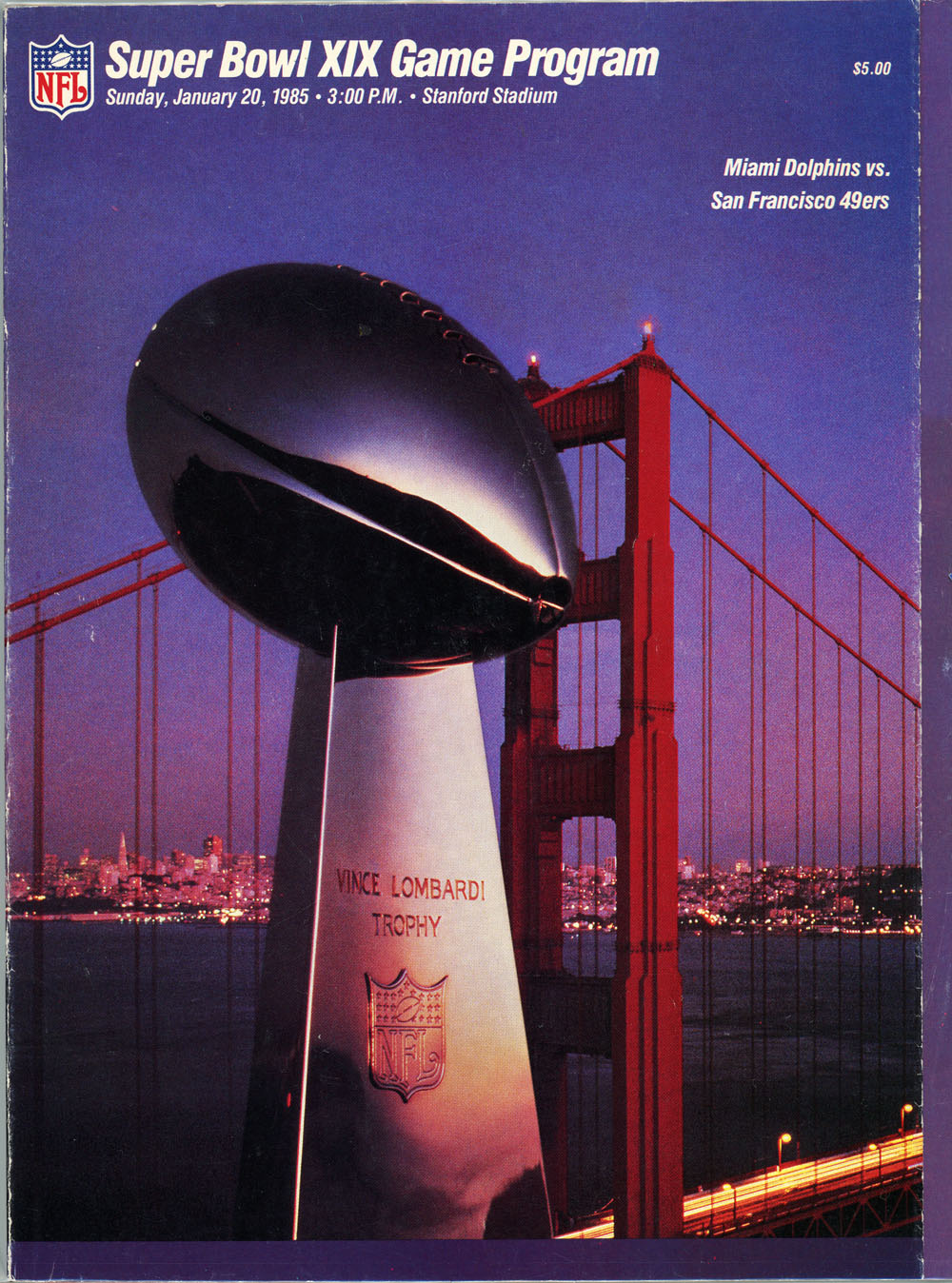 SUPER BOWL XIX MIAMI DOLPHINS vs SAN FRANCISCO 49ERS NFL FOOTBALL EMBL –  UNITED PATCHES